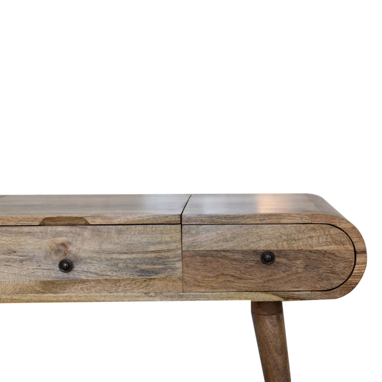 Merrill Dressing Table with Foldable Mirror, Medium - Natural Dressing Tables - Bokel Home