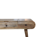Merrill Dressing Table with Foldable Mirror, Medium - Natural Dressing Tables - Bokel Home