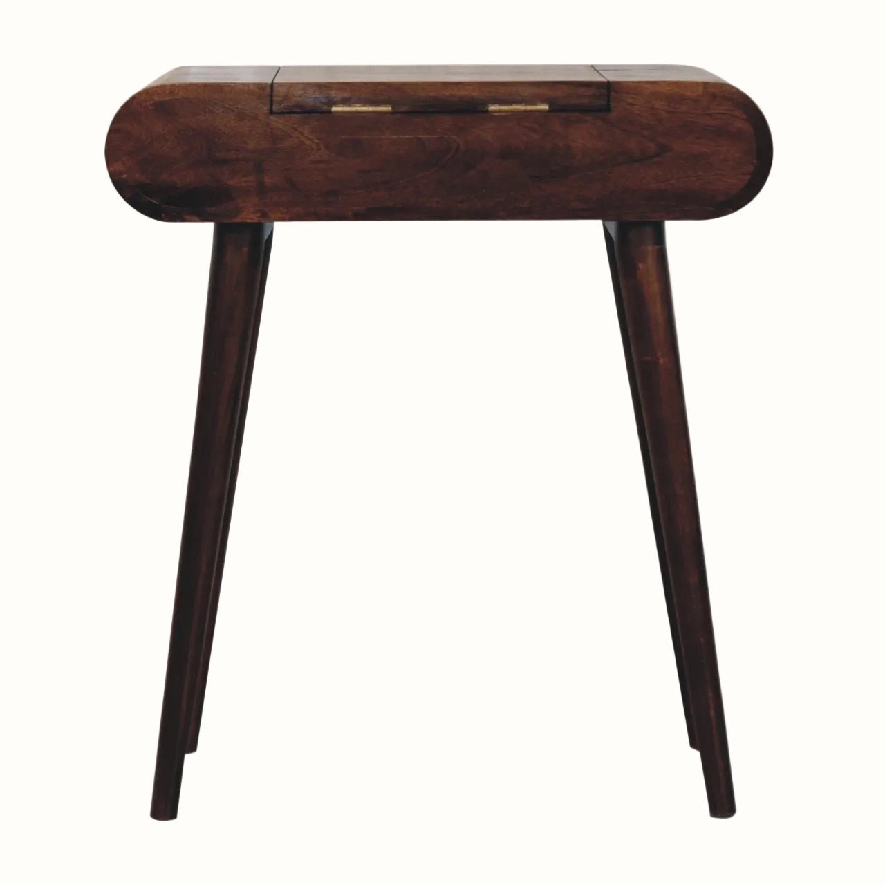 Merrill Dressing Table with Foldable Mirror, Small - California Walnut Dressing Tables - Bokel Home