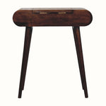 Merrill Dressing Table with Foldable Mirror, Small - California Walnut Dressing Tables - Bokel Home