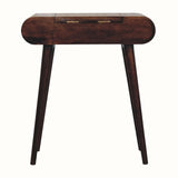 Merrill Dressing Table with Foldable Mirror, Small - California Walnut Dressing Tables - Bokel Home