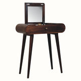 Merrill Dressing Table with Foldable Mirror, Small - California Walnut Dressing Tables - Bokel Home