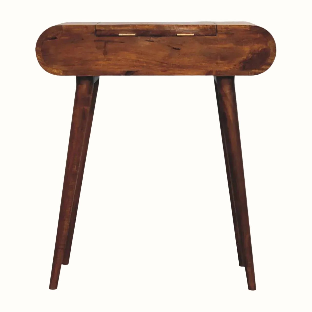 Merrill Dressing Table with Foldable Mirror, Small - Chestnut Dressing Tables - Bokel Home