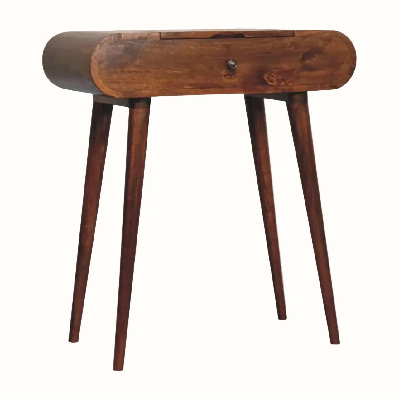Merrill Dressing Table with Foldable Mirror, Small - Chestnut Dressing Tables - Bokel Home