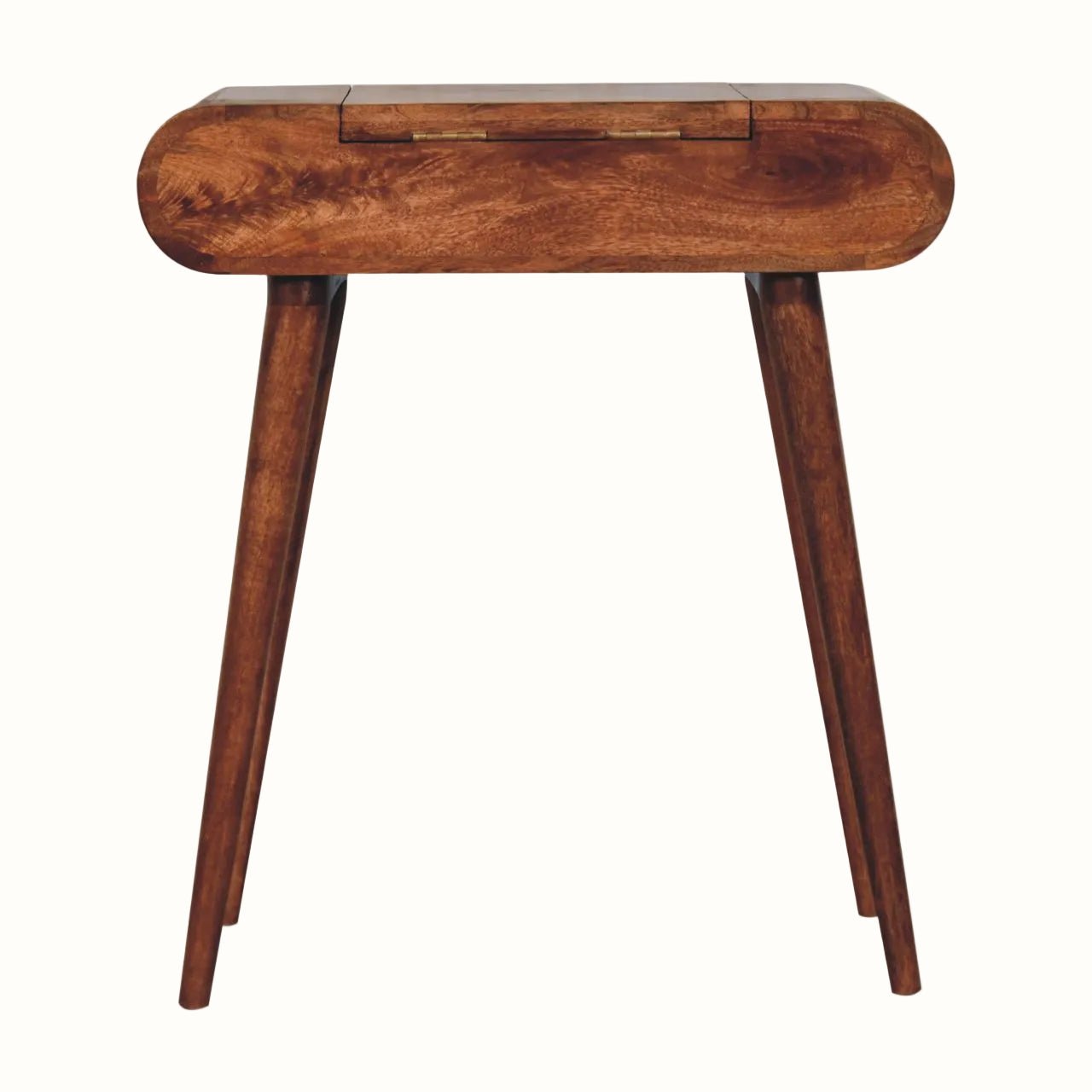 Merrill Dressing Table with Foldable Mirror, Small - Honey Caramel Dressing Tables - Bokel Home