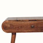 Merrill Dressing Table with Foldable Mirror, Small - Honey Caramel Dressing Tables - Bokel Home