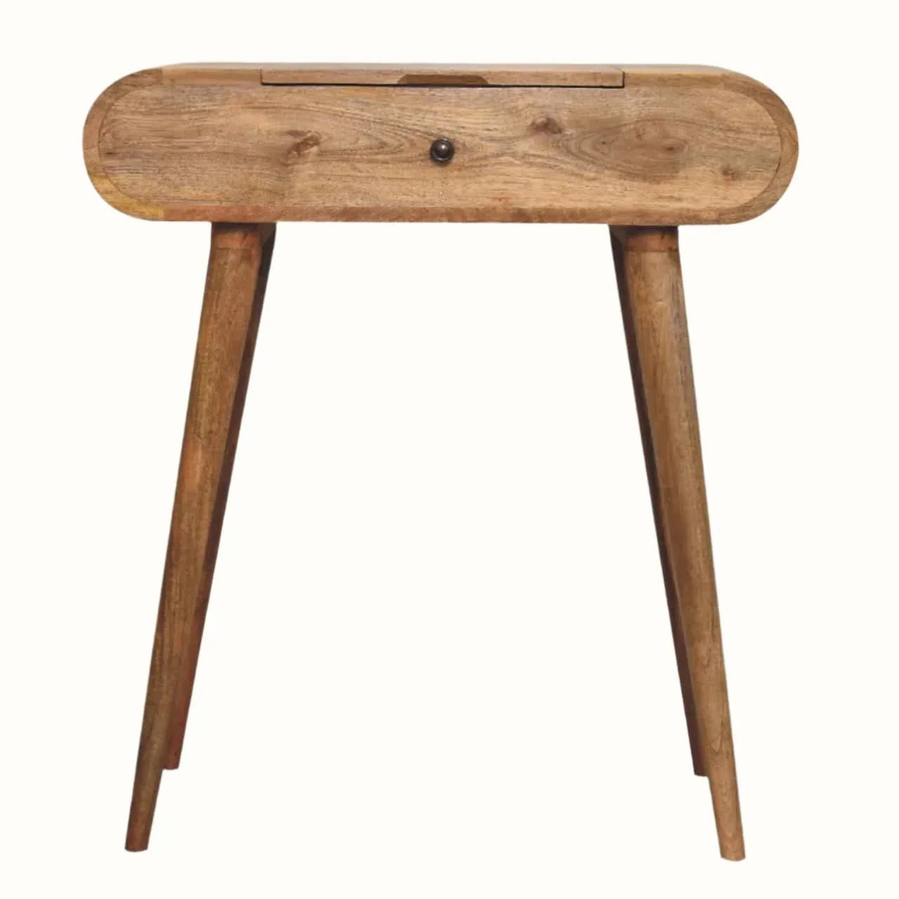 Merrill Dressing Table with Foldable Mirror, Small - Natural Dressing Tables - Bokel Home