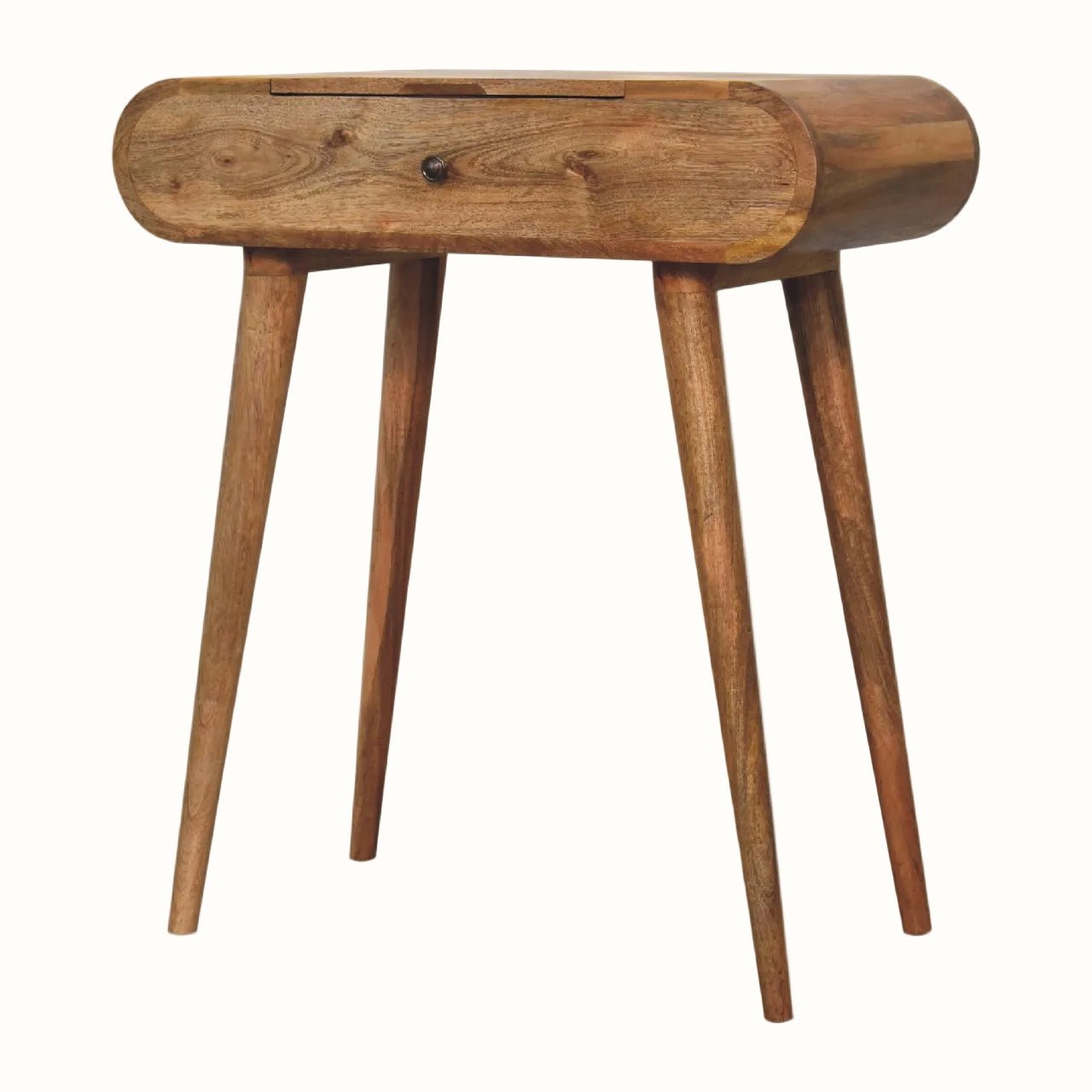 Merrill Dressing Table with Foldable Mirror, Small - Natural Dressing Tables - Bokel Home