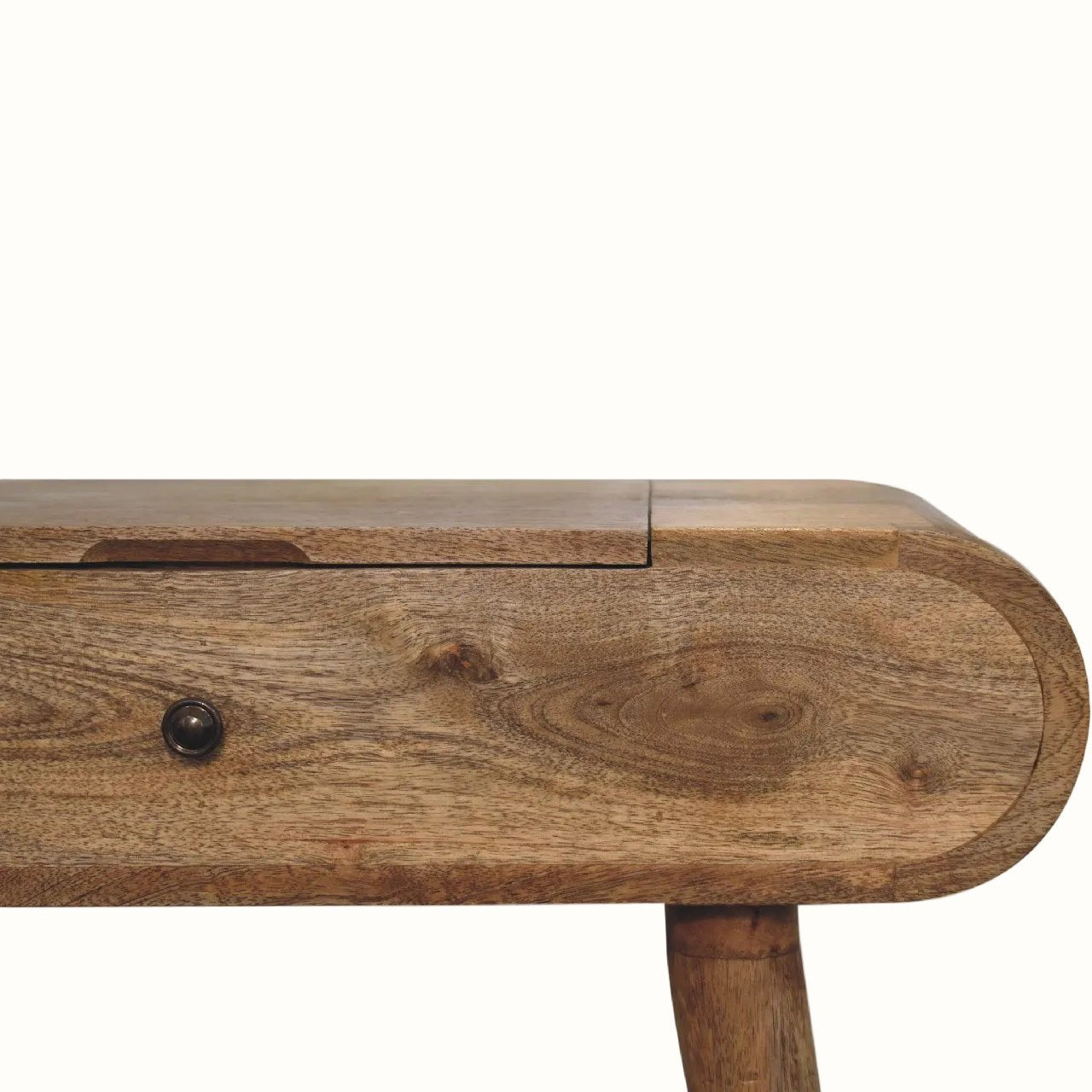 Merrill Dressing Table with Foldable Mirror, Small - Natural Dressing Tables - Bokel Home