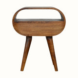 Merrill Open Bedside Table - Chestnut Bedside Tables - Bokel Home