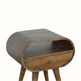 Merrill Open Bedside Table, Medium - Grey Wash Bedside Tables - Bokel Home