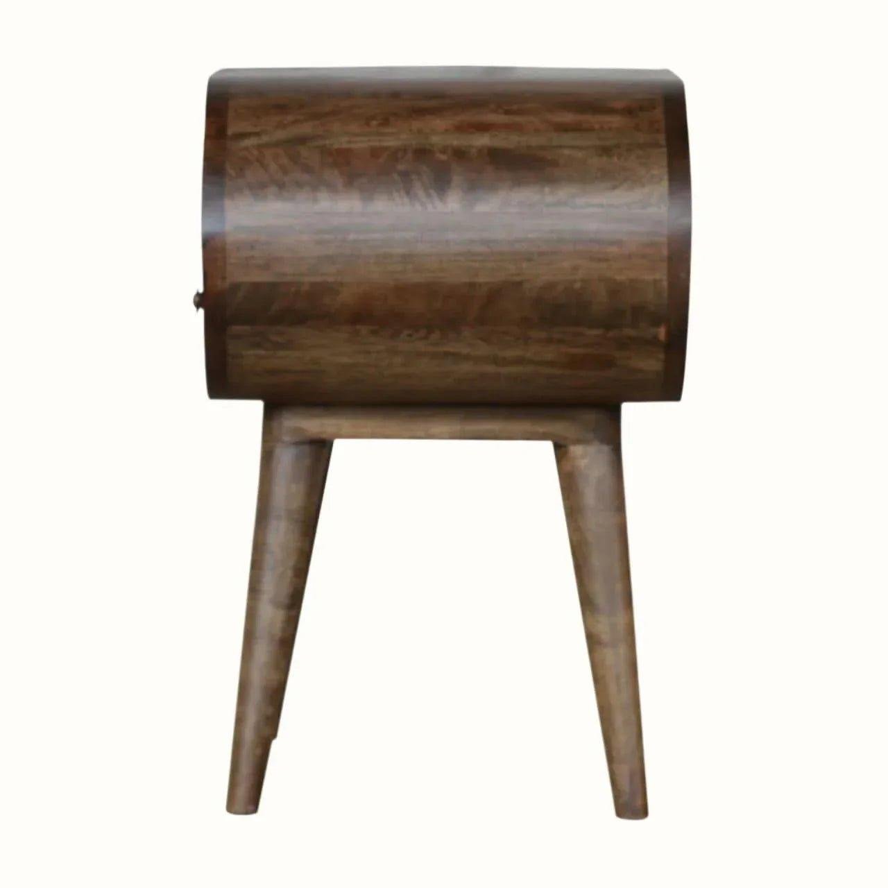 Merrill Open Bedside Table, Medium - Grey Wash Bedside Tables - Bokel Home