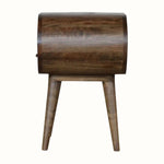 Merrill Open Bedside Table, Medium - Grey Wash Bedside Tables - Bokel Home