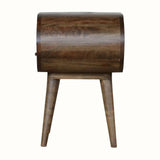 Merrill Open Bedside Table, Medium - Grey Wash Bedside Tables - Bokel Home