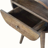Merrill Open Bedside Table, Medium - Grey Wash Bedside Tables - Bokel Home