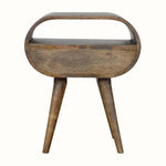 Merrill Open Bedside Table, Medium - Grey Wash Bedside Tables - Bokel Home