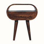 Merrill Open Bedside Table with 1 Drawer, Medium - California Walnut Bedside Tables - Bokel Home