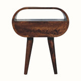 Merrill Open Bedside Table with 1 Drawer, Medium - California Walnut Bedside Tables - Bokel Home
