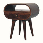 Merrill Open Bedside Table with 1 Drawer, Medium - California Walnut Bedside Tables - Bokel Home