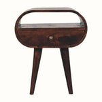 Merrill Open Bedside Table with 1 Drawer, Medium - California Walnut Bedside Tables - Bokel Home