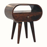 Merrill Open Bedside Table with 1 Drawer, Medium - California Walnut Bedside Tables - Bokel Home