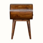 Merrill Open Bedside Table with 1 Drawer, Medium - Chestnut Bedside Tables - Bokel Home