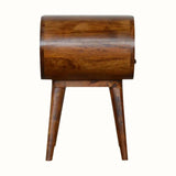 Merrill Open Bedside Table with 1 Drawer, Medium - Chestnut Bedside Tables - Bokel Home