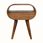 Merrill Open Bedside Table with 1 Drawer, Medium - Chestnut Bedside Tables - Bokel Home