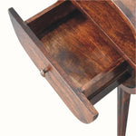 Merrill Open Bedside Table with 1 Drawer, Medium - Light Walnut Bedside Tables - Bokel Home