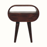 Merrill Open Bedside Table with 1 Drawer, Medium - Light Walnut Bedside Tables - Bokel Home