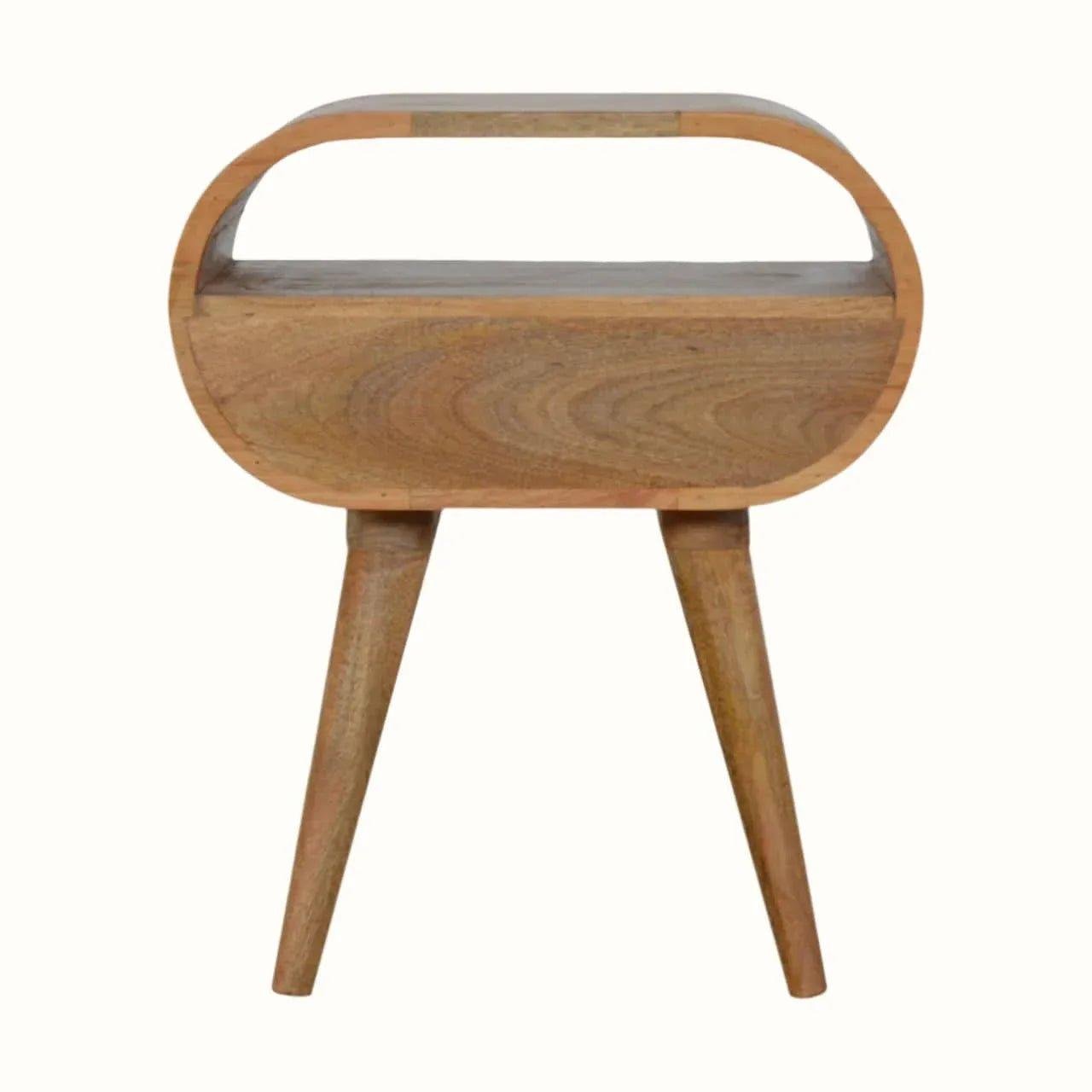 Merrill Open Bedside Table with 1 Drawer, Medium - Natural Bedside Tables - Bokel Home