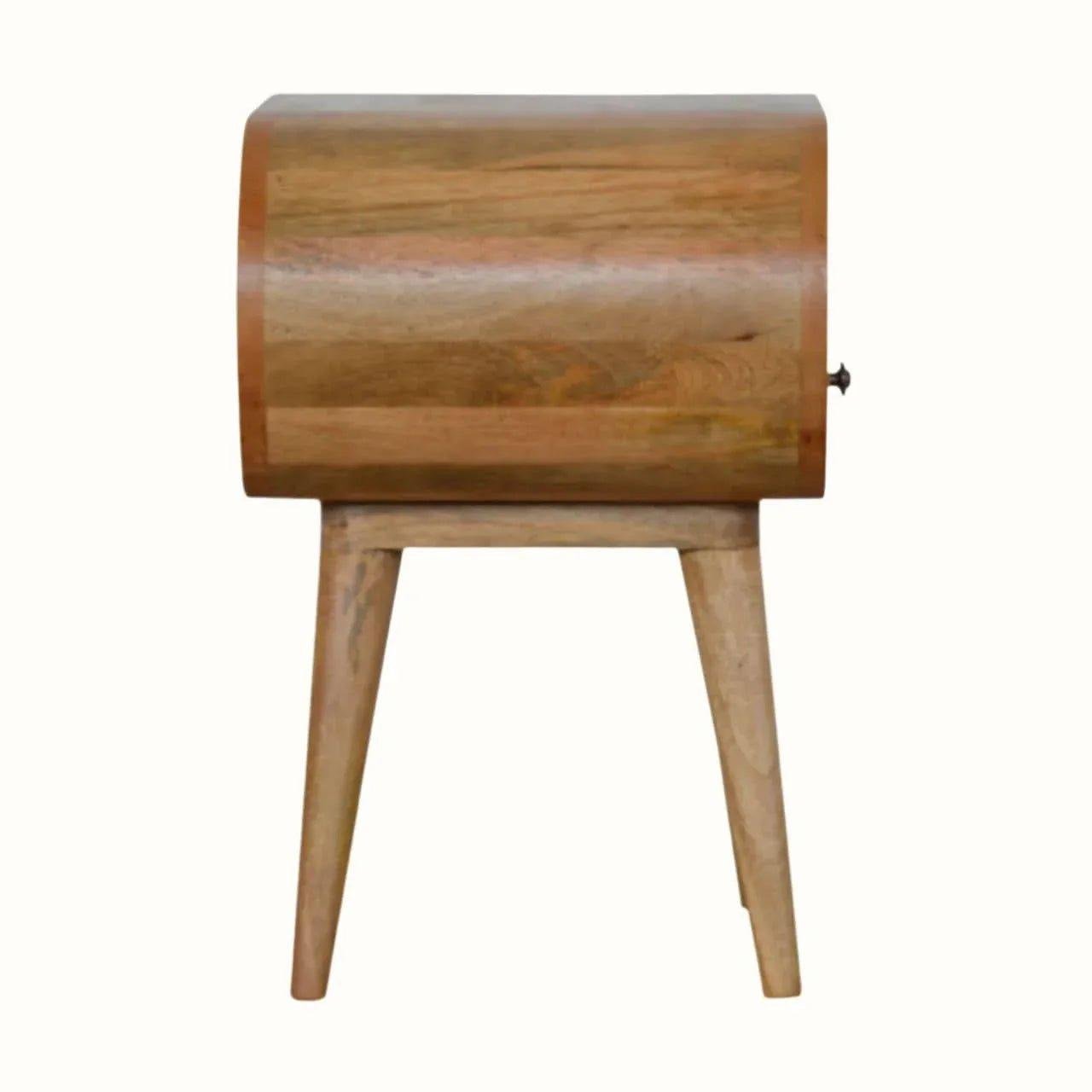 Merrill Open Bedside Table with 1 Drawer, Medium - Natural Bedside Tables - Bokel Home