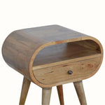 Merrill Open Bedside Table with 1 Drawer, Medium - Natural Bedside Tables - Bokel Home