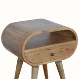 Merrill Open Bedside Table with 1 Drawer, Medium - Natural Bedside Tables - Bokel Home