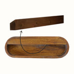 Merrill Wall Mounted Bedside Table - Chestnut Bedside Tables - Bokel Home