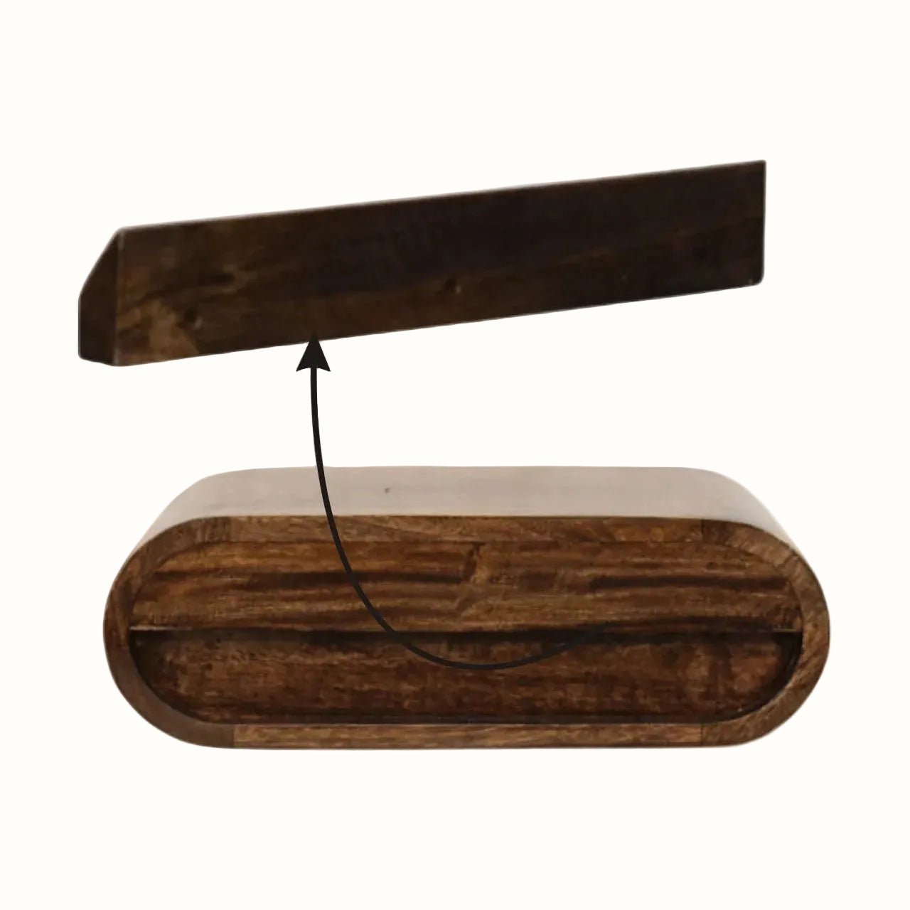 Merrill Wall Mounted Bedside Table - Classic Grey Bedside Tables - Bokel Home