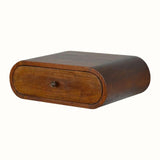 Merrill Wall Mounted Bedside Table with 1 Drawer, Small - Chestnut Bedside Tables - Bokel Home