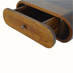 Merrill Wall Mounted Bedside Table with 1 Drawer, Small - Chestnut Bedside Tables - Bokel Home
