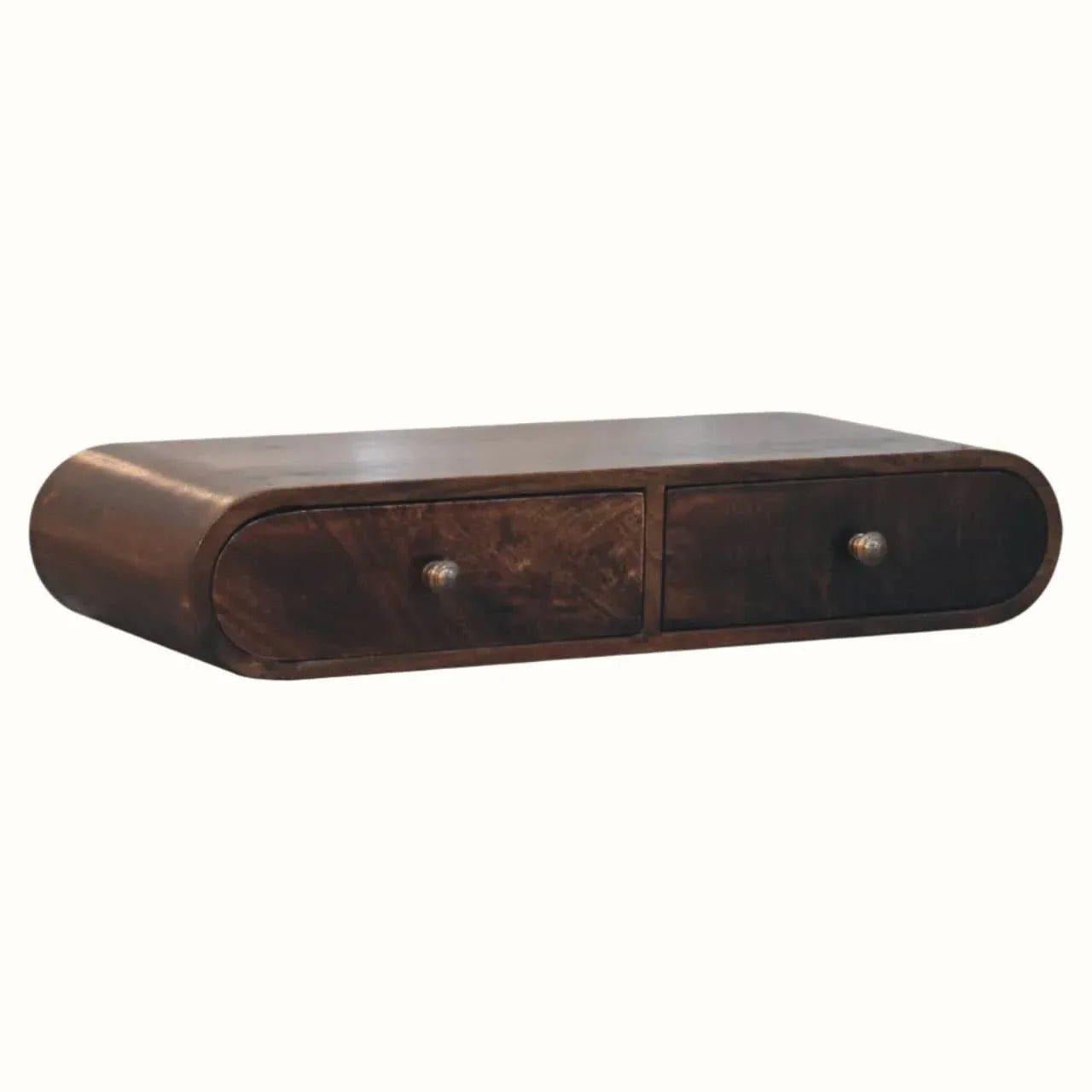 Merrill Wall Mounted Console Table - California Walnut Console Tables - Bokel Home