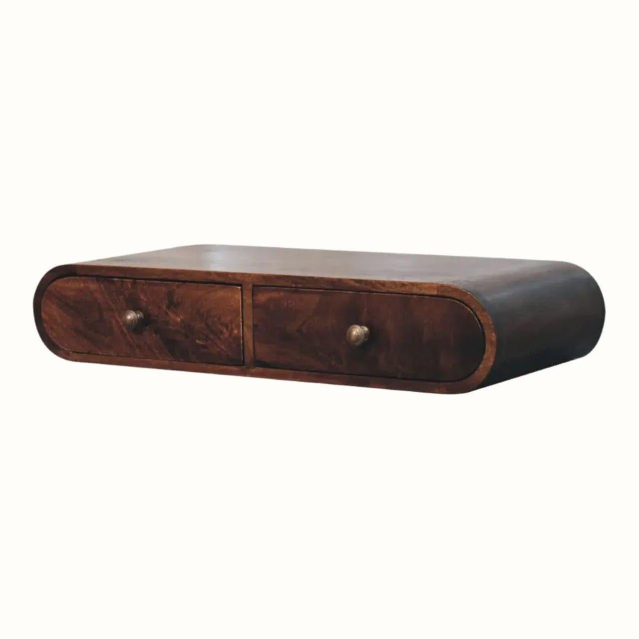 Merrill Wall Mounted Console Table - California Walnut Console Tables - Bokel Home