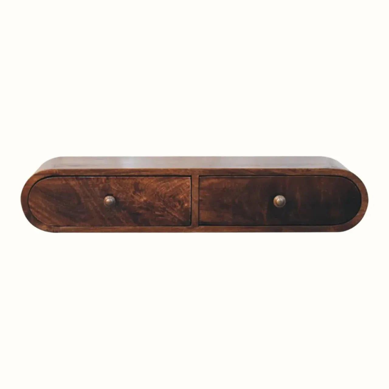 Merrill Wall Mounted Console Table - California Walnut Console Tables - Bokel Home