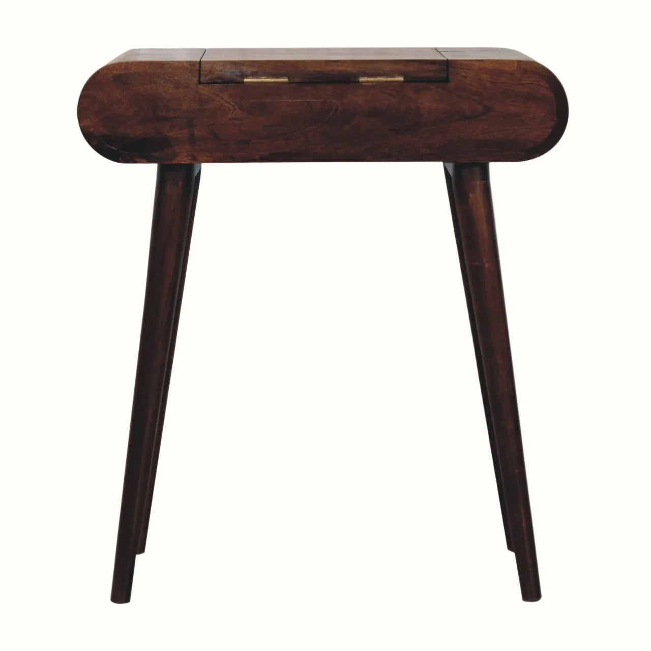 Merrill Dressing Table with Foldable Mirror, Small - California Walnut