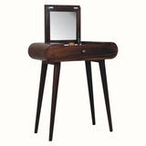 Merrill Dressing Table with Foldable Mirror, Small - California Walnut