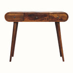 Merrill Dressing Table with Foldable Mirror, Medium - Chestnut Dressing Tables Bokel Home