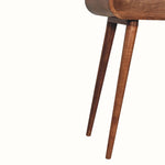 Merrill Dressing Table with Foldable Mirror, Small - Honey Caramel