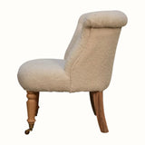 Mineo Bouclé Accent Chair - Cream/Natural Accent Chairs - Bokel Home