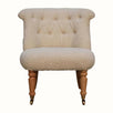 Mineo Bouclé Accent Chair - Cream/Natural Accent Chairs - Bokel Home
