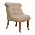 Mineo Bouclé Accent Chair - Cream/Natural Accent Chairs - Bokel Home