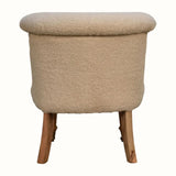 Mineo Bouclé Accent Chair - Cream/Natural Accent Chairs - Bokel Home
