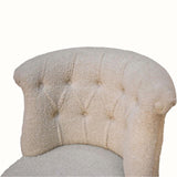 Mineo Bouclé Accent Chair - Cream/Natural Accent Chairs - Bokel Home